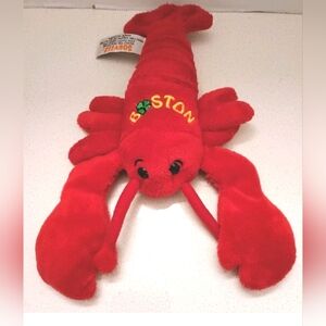 Souvies Red Boston Lobster Plushie Plush Animal Toy Stuffed Green Clover 2017